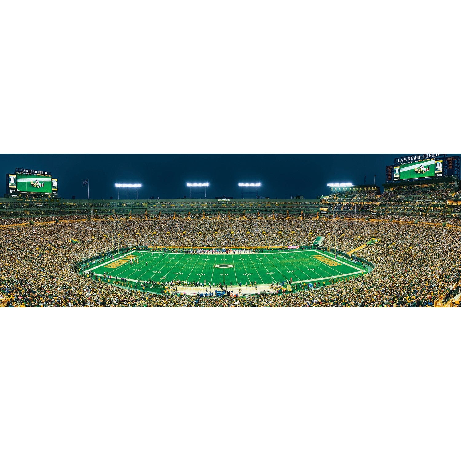 Green Bay Packers - 1000 Piece Panoramic Jigsaw Puzzle - Center View - Image 2