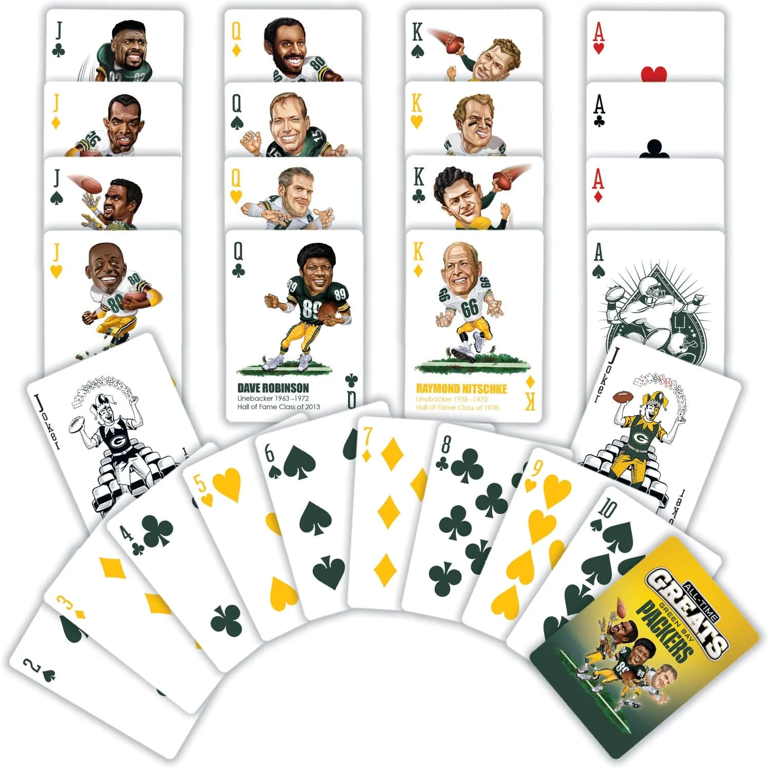 Green Bay Packers All-Time Greats Playing Cards - 54 Card Deck - Image 2