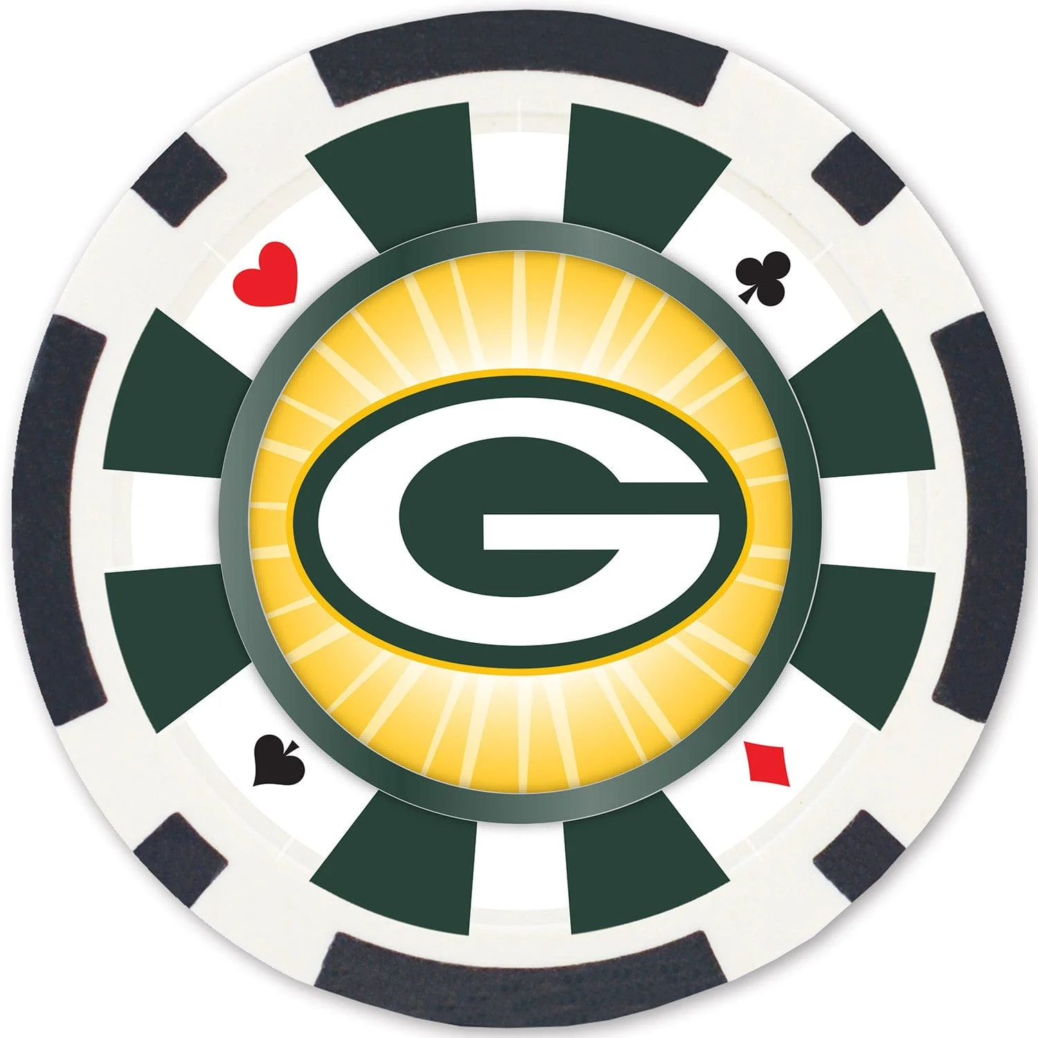 Green Bay Packers 100 Piece Poker Chips - Image 2