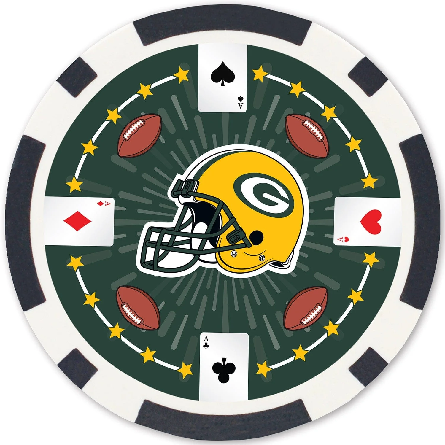 Green Bay Packers 100 Piece Poker Chips - Image 3