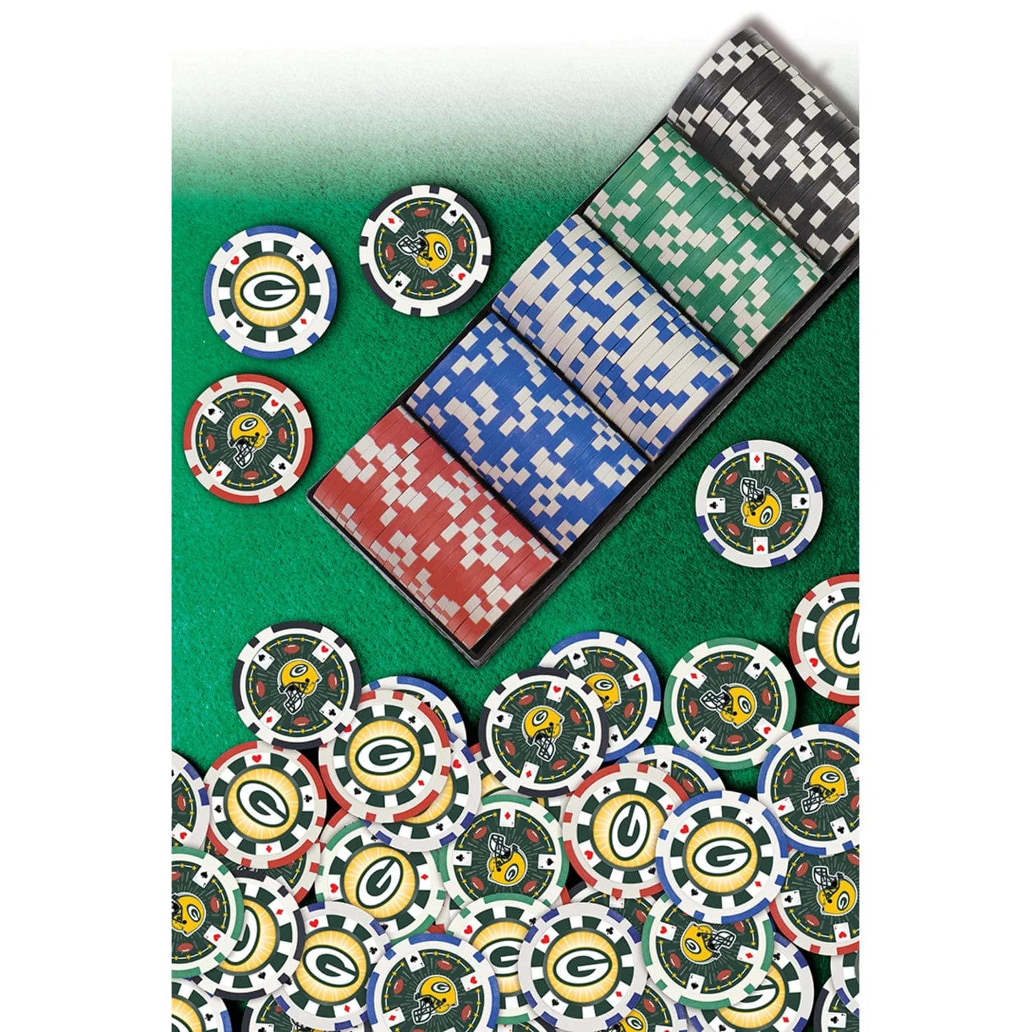 Green Bay Packers 100 Piece Poker Chips - Image 5