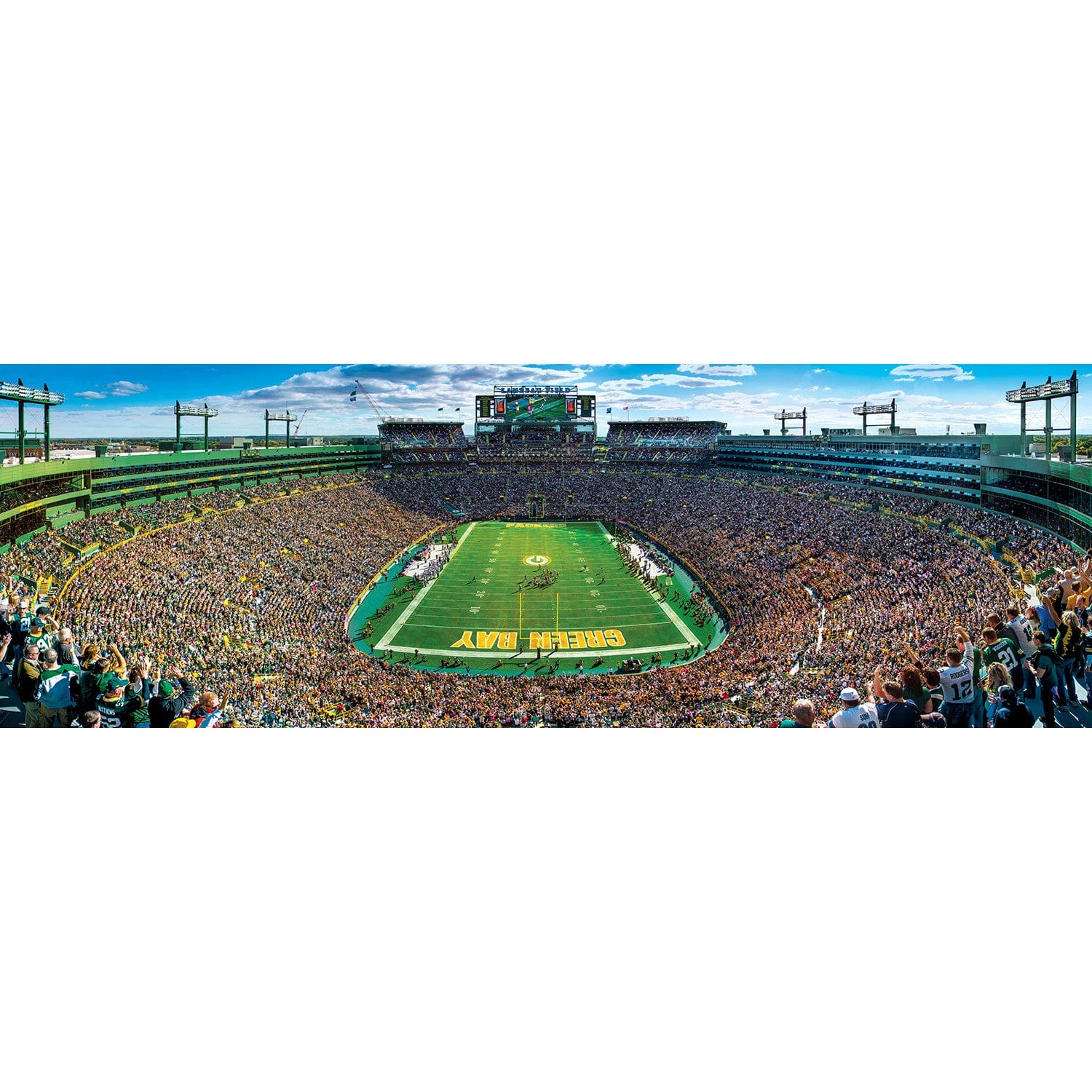 Green Bay Packers - 1000 Piece Panoramic Jigsaw Puzzle - End View - Image 2