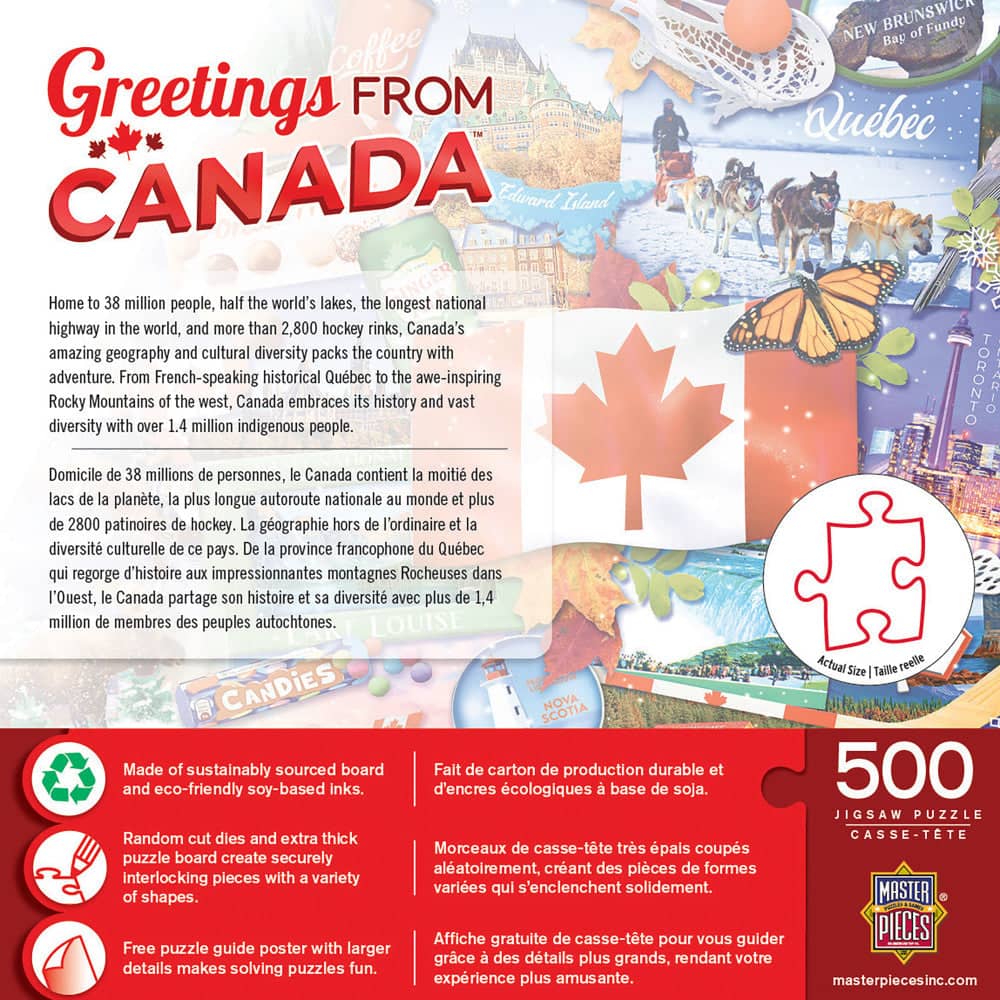 Greetings From Canada - 500 Piece Jigsaw Puzzle - Image 3