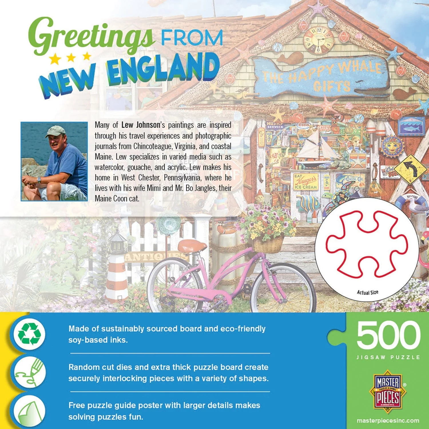 Greetings From New England - 500 Piece Jigsaw Puzzle - Image 3