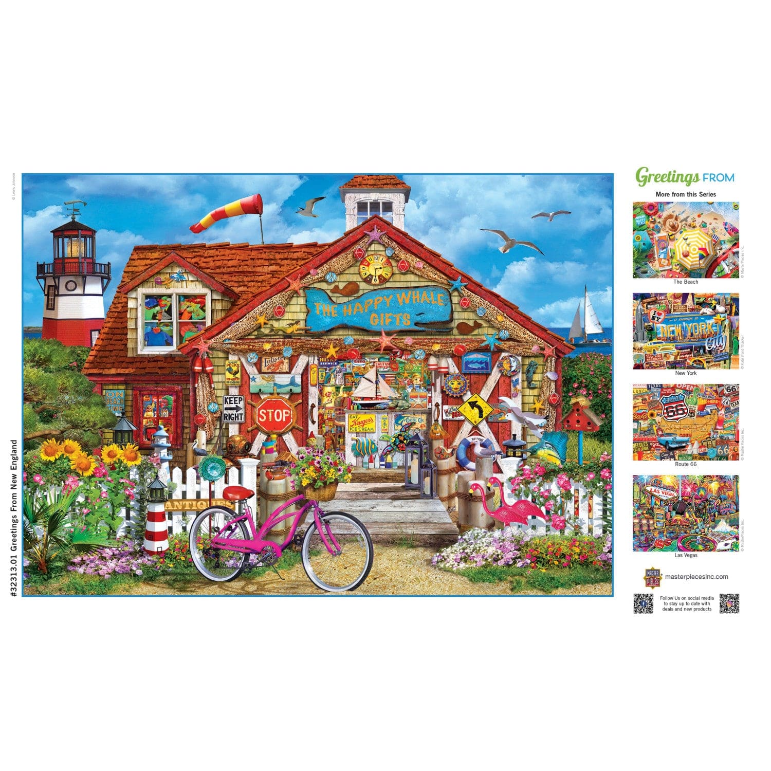 Greetings From New England - 500 Piece Jigsaw Puzzle - Image 4