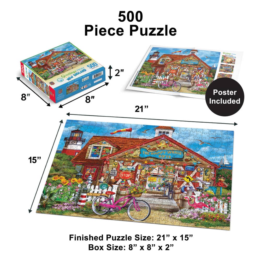Greetings From New England - 500 Piece Jigsaw Puzzle - Image 5