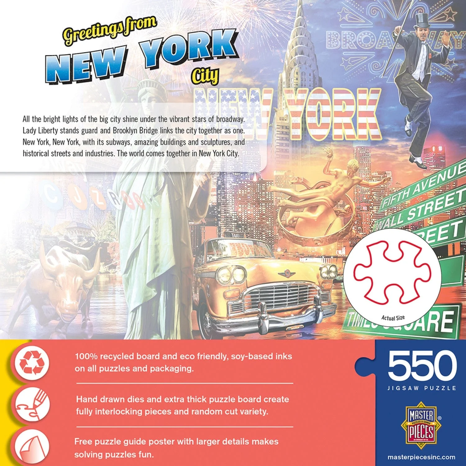 Greetings From New York City - 550 Piece Jigsaw Puzzle - Image 3