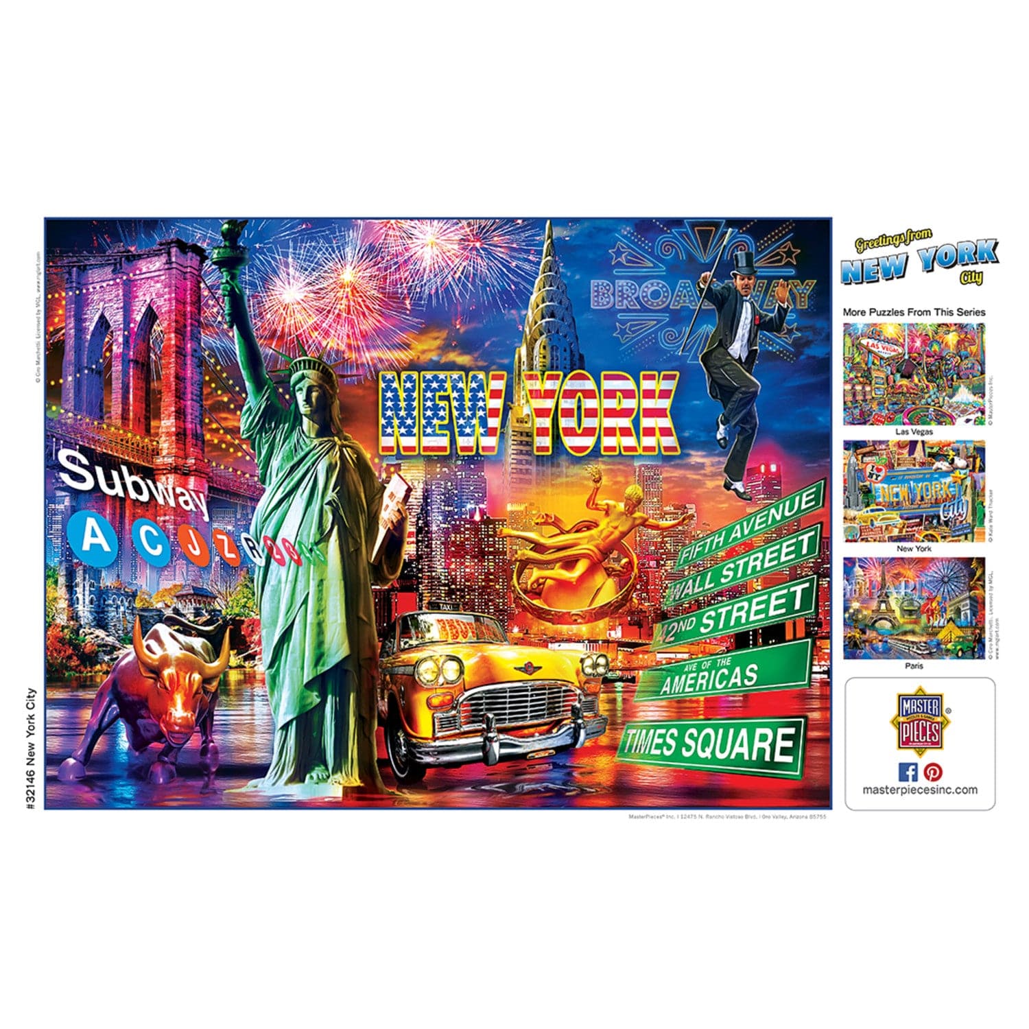 Greetings From New York City - 550 Piece Jigsaw Puzzle - Image 4