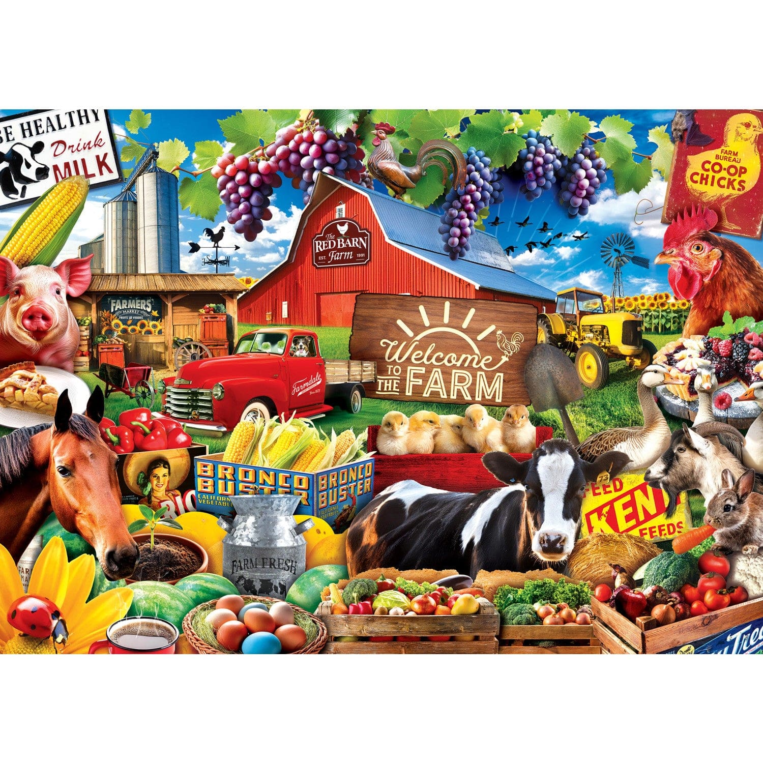 Greetings From the Farm - 500 Piece Jigsaw Puzzle - Image 2