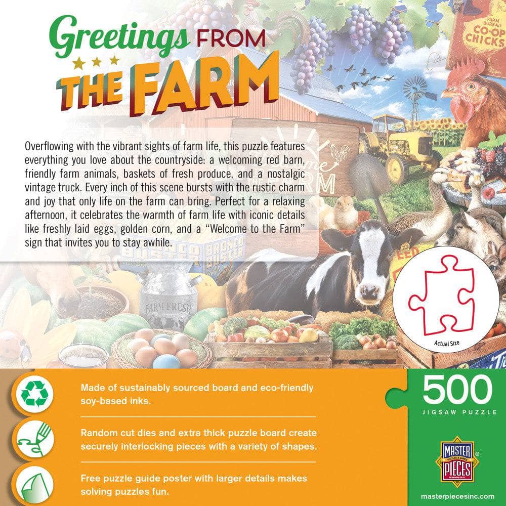 Greetings From the Farm - 500 Piece Jigsaw Puzzle - Image 3