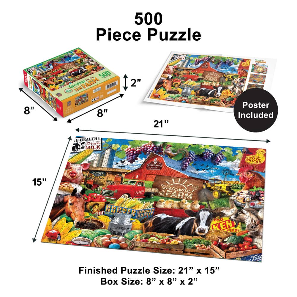 Greetings From the Farm - 500 Piece Jigsaw Puzzle - Image 5