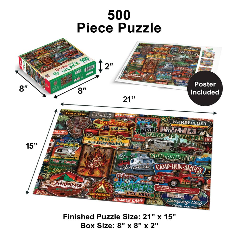 Greetings From The Lake - 500 Piece Jigsaw Puzzle - Image 5