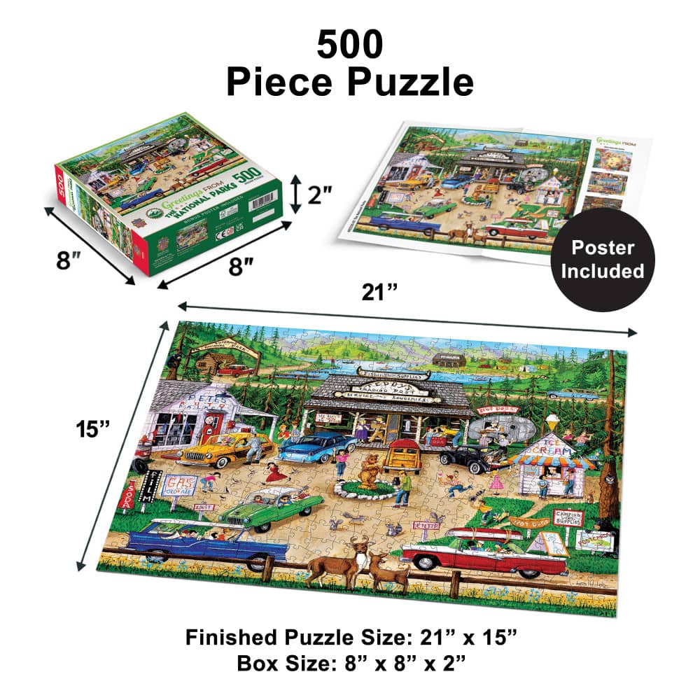 Greetings From The National Parks - 500 Piece Jigsaw Puzzle - Image 5