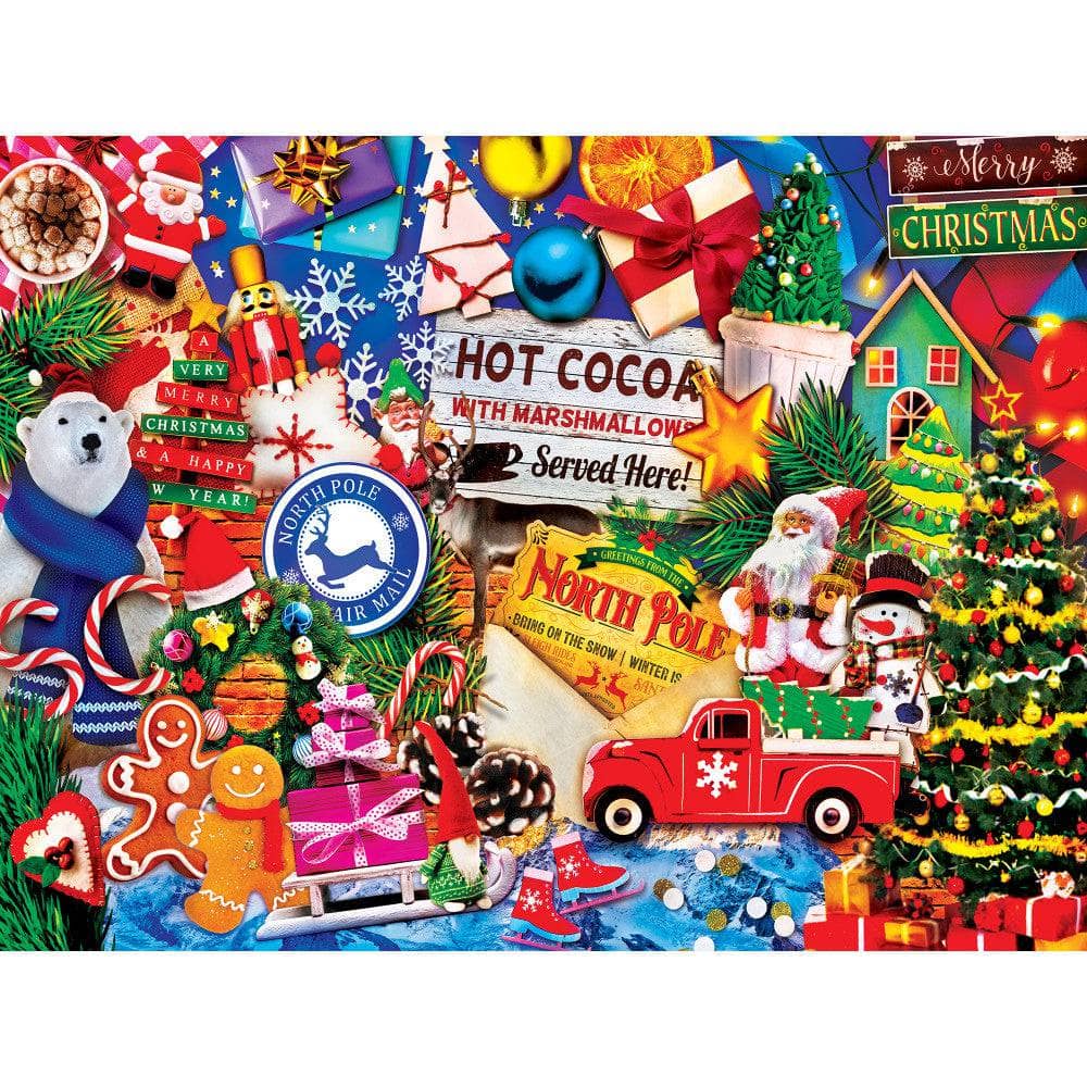 Happy Holidays - Greetings from the North Pole 300 Piece EZ Grip Jigsaw Puzzle - Image 2