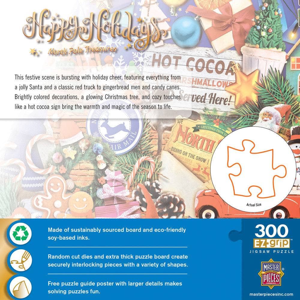 Happy Holidays - Greetings from the North Pole 300 Piece EZ Grip Jigsaw Puzzle - Image 3