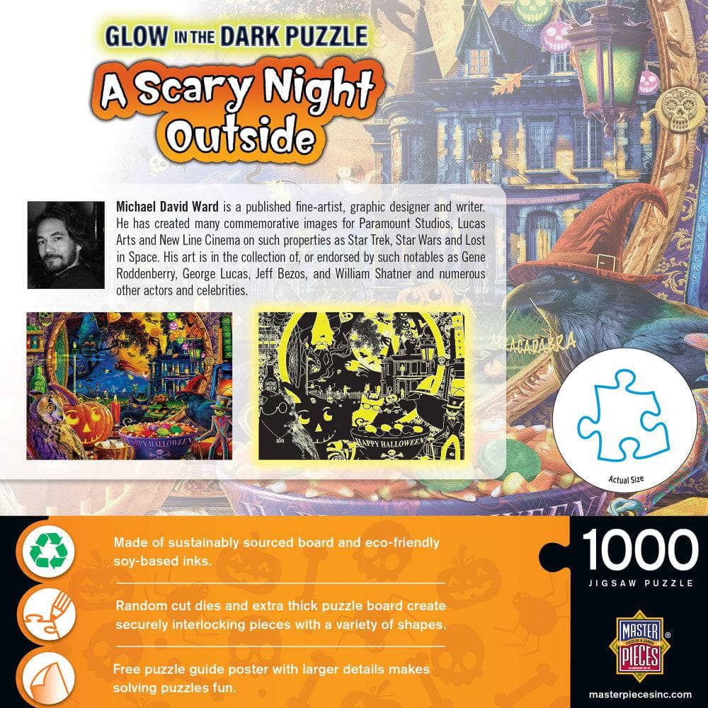 Glow in the Dark - A Scary Night Outside 1000 Piece Jigsaw Puzzle - Image 3