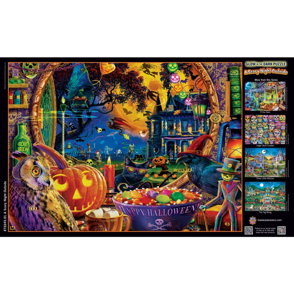 Glow in the Dark - A Scary Night Outside 1000 Piece Jigsaw Puzzle - Image 4