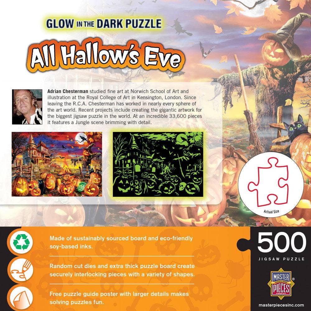 Glow in the Dark - All Hallow's Eve 500 Piece Jigsaw Puzzle - Image 3