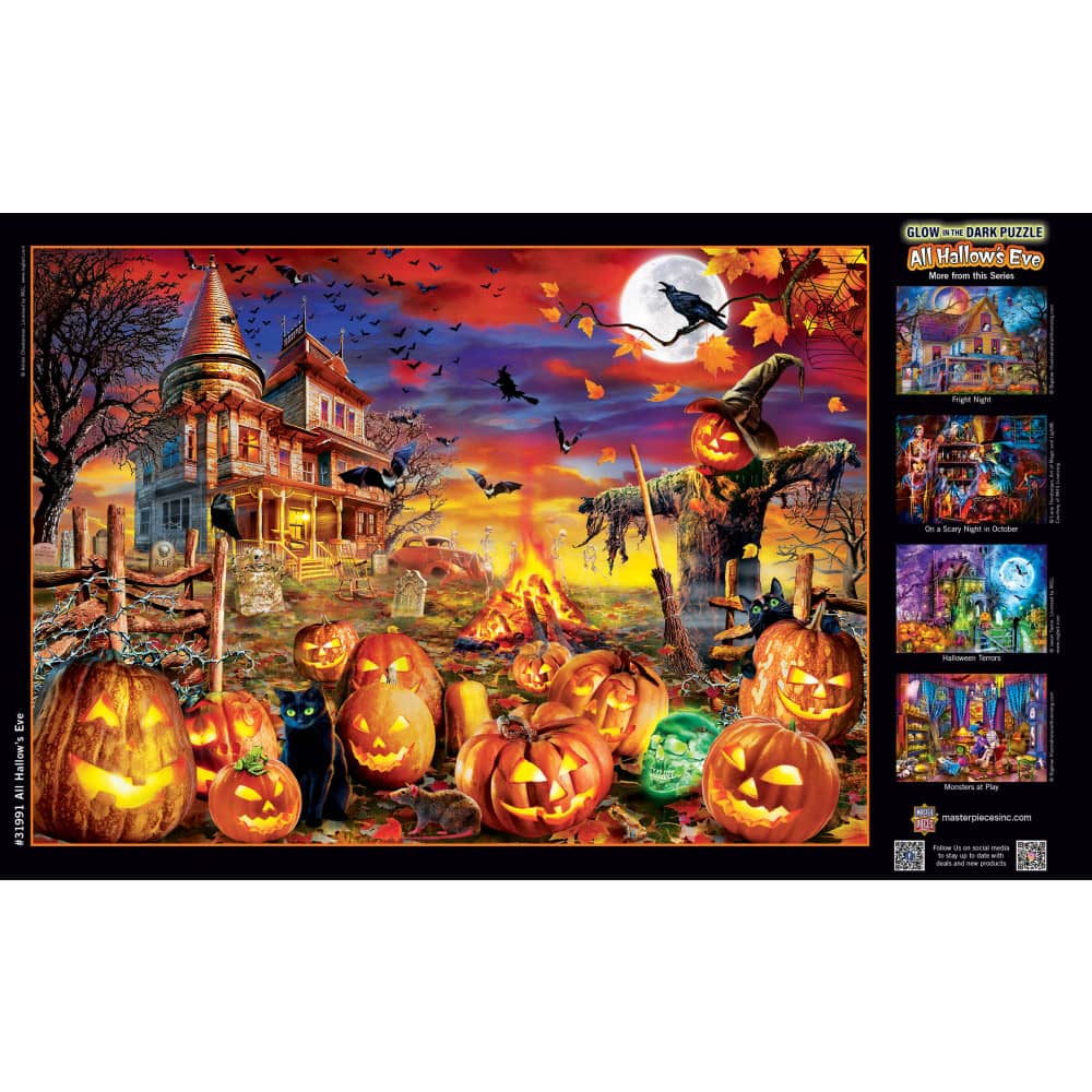 Glow in the Dark - All Hallow's Eve 500 Piece Jigsaw Puzzle - Image 4