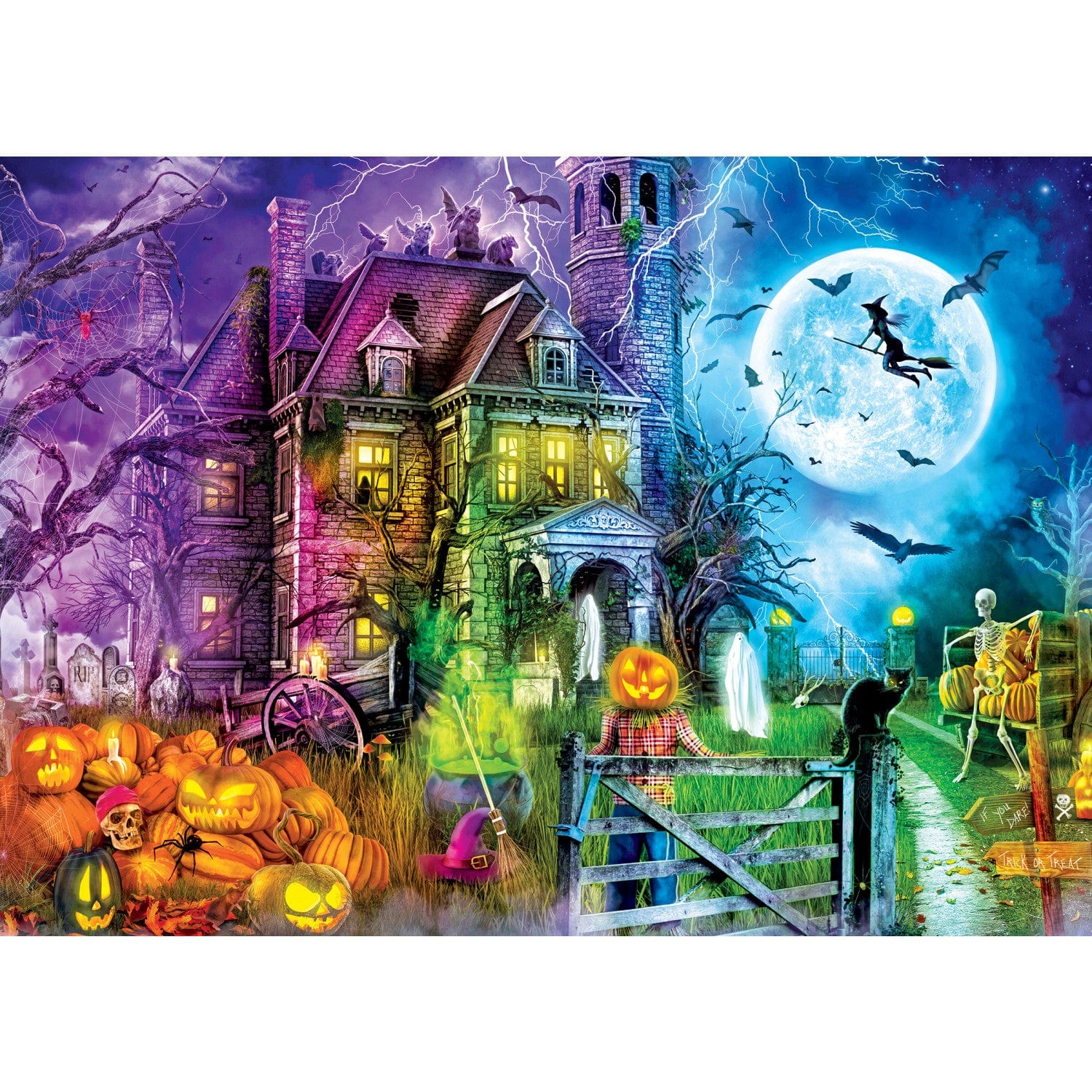 Glow in the Dark - Halloween Terrors 500 Piece Jigsaw Puzzle - Image 2