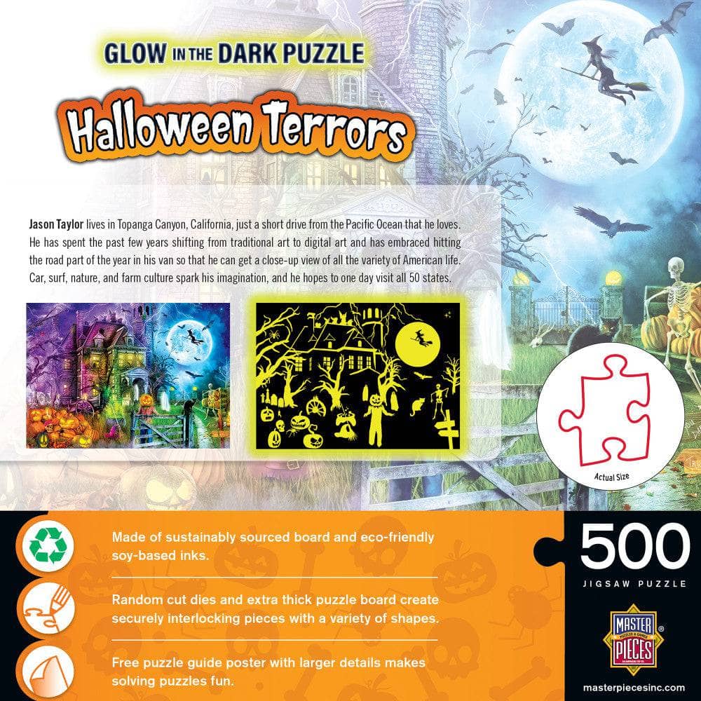 Glow in the Dark - Halloween Terrors 500 Piece Jigsaw Puzzle - Image 3