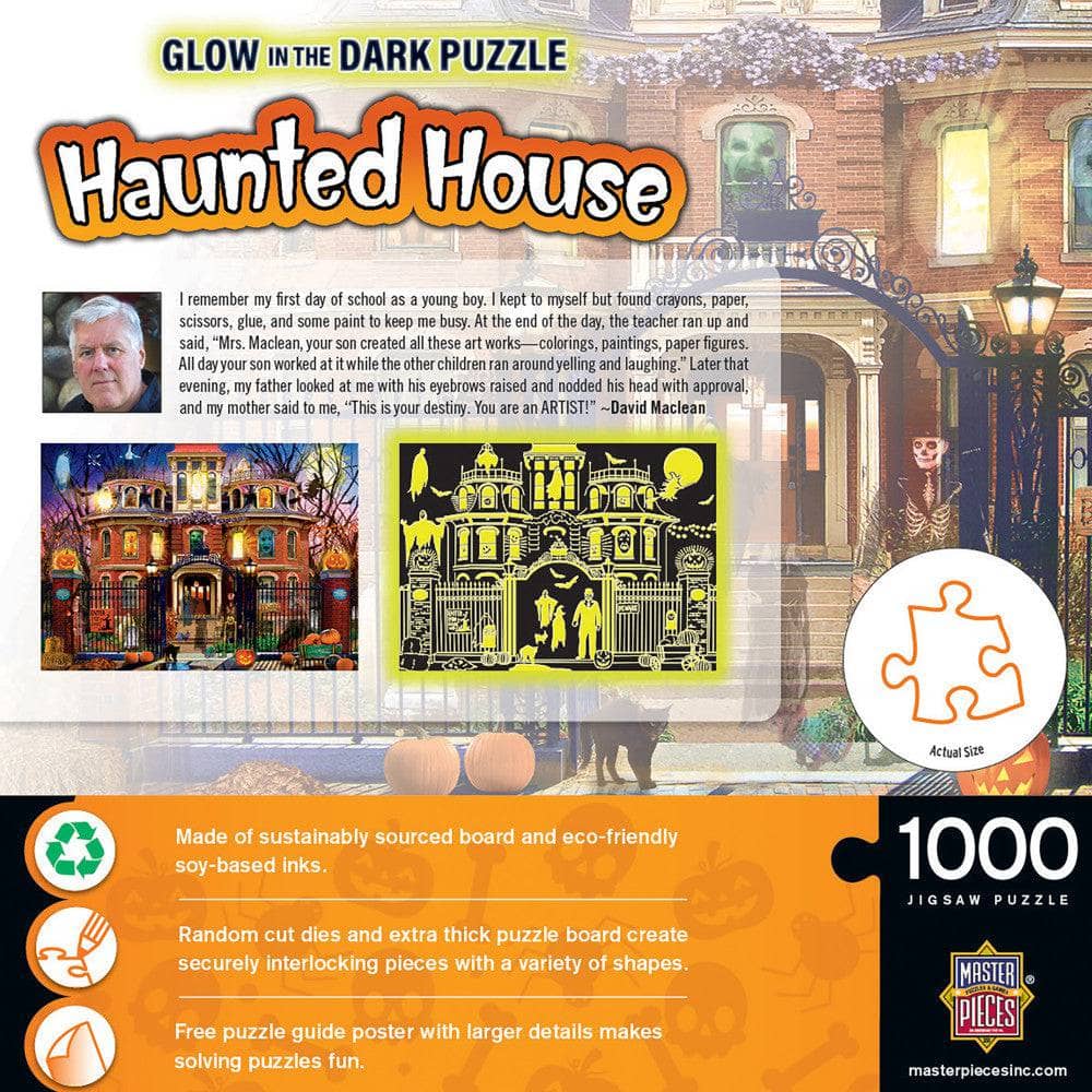 Glow in the Dark - Haunted House on the Hill 1000 Piece Jigsaw Puzzle - Image 3