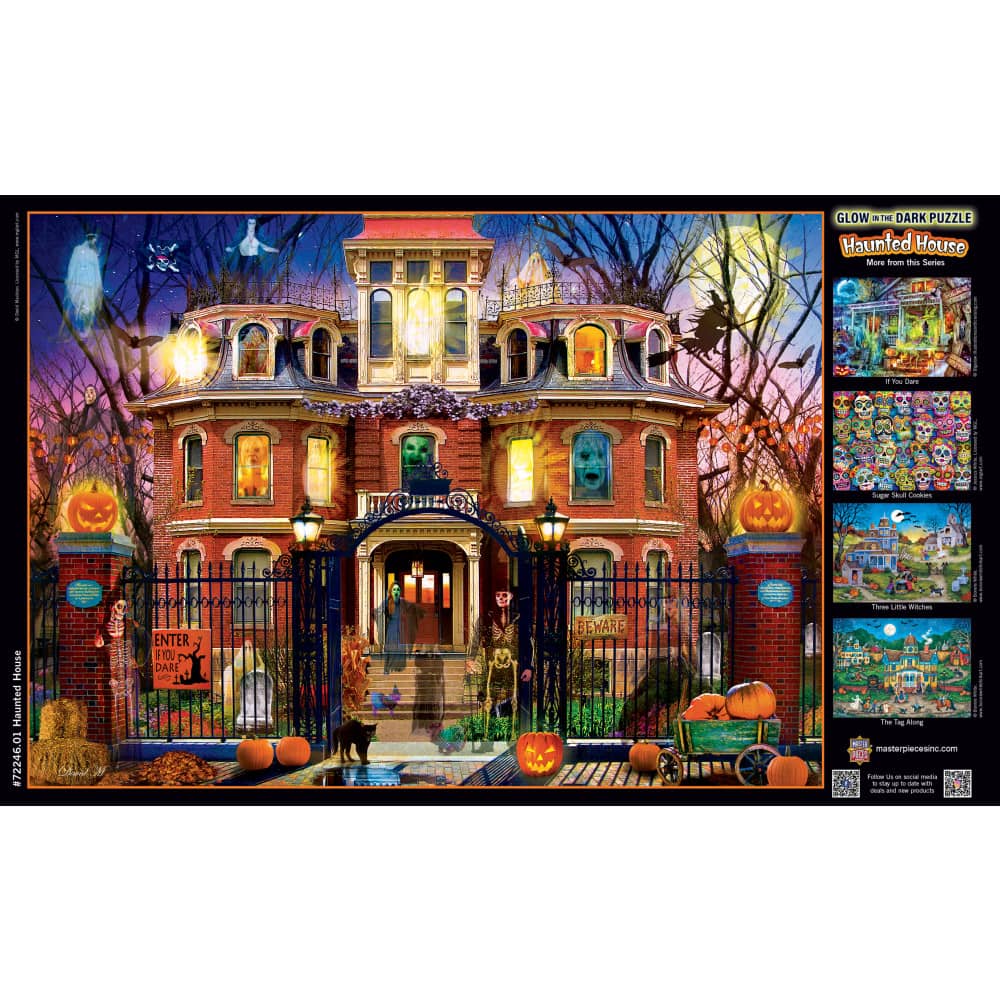 Glow in the Dark - Haunted House on the Hill 1000 Piece Jigsaw Puzzle - Image 4