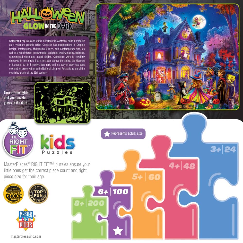 Halloween Glow in the Dark - Trick or Treat 100 Piece Jigsaw Puzzle - Image 3