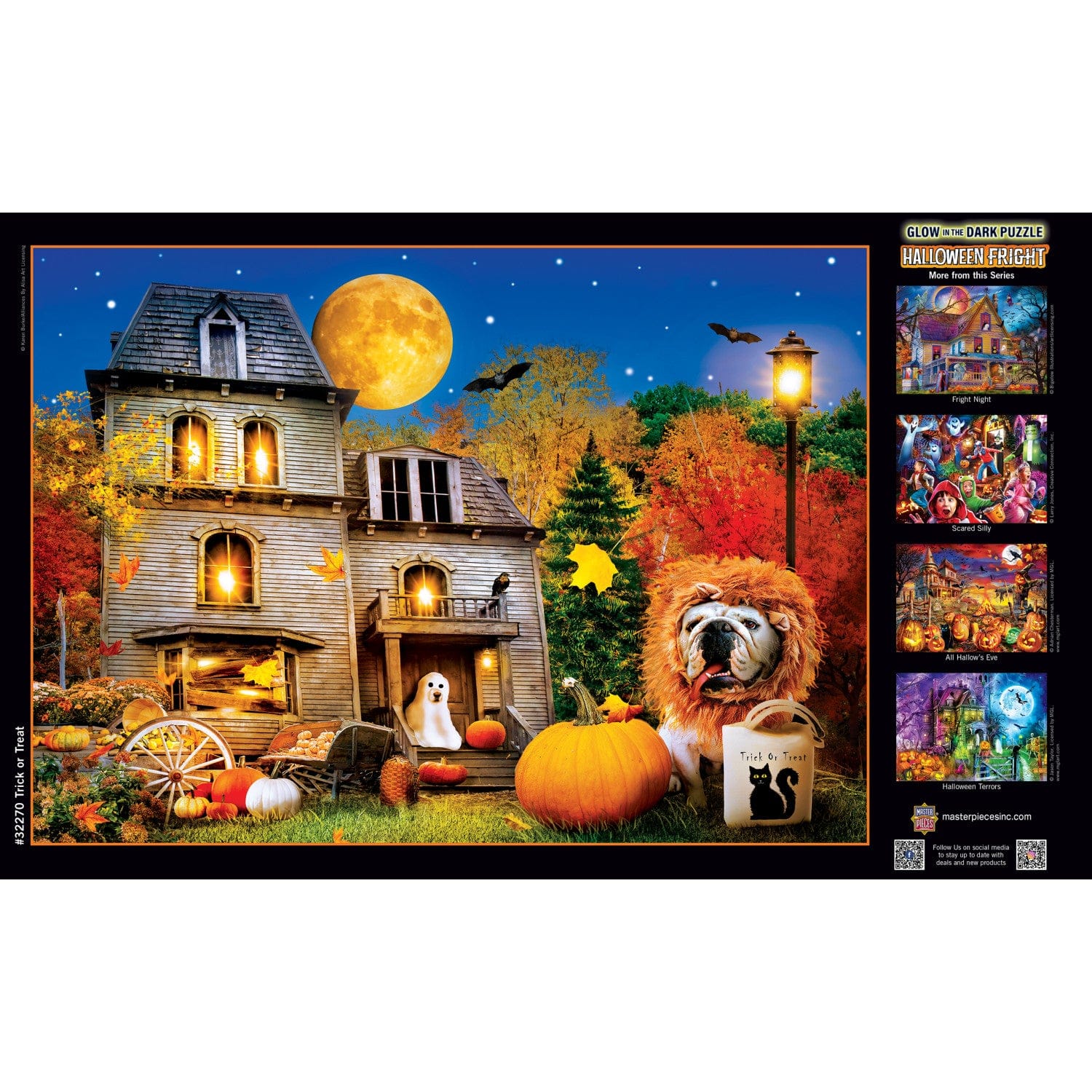 Glow in the Dark - Trick or Treat 500 Piece Jigsaw Puzzle - Image 4