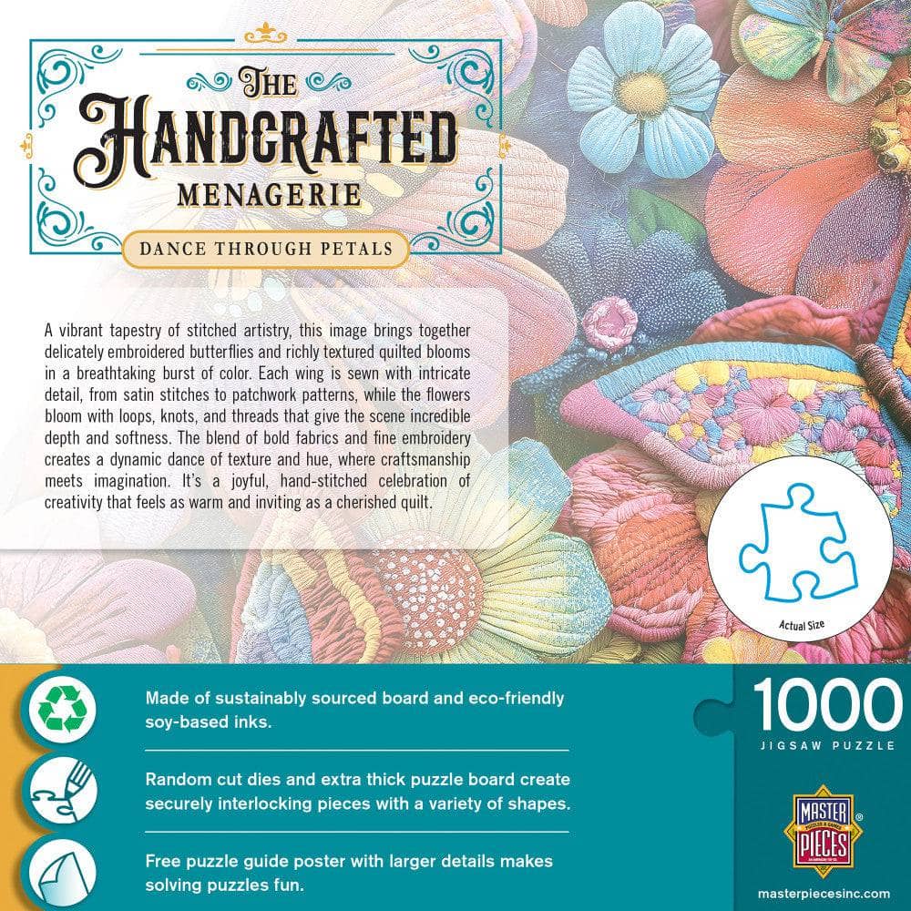 Handcrafted Menagerie - Dance Through Petals 1000 Piece Jigsaw Puzzle - Image 3