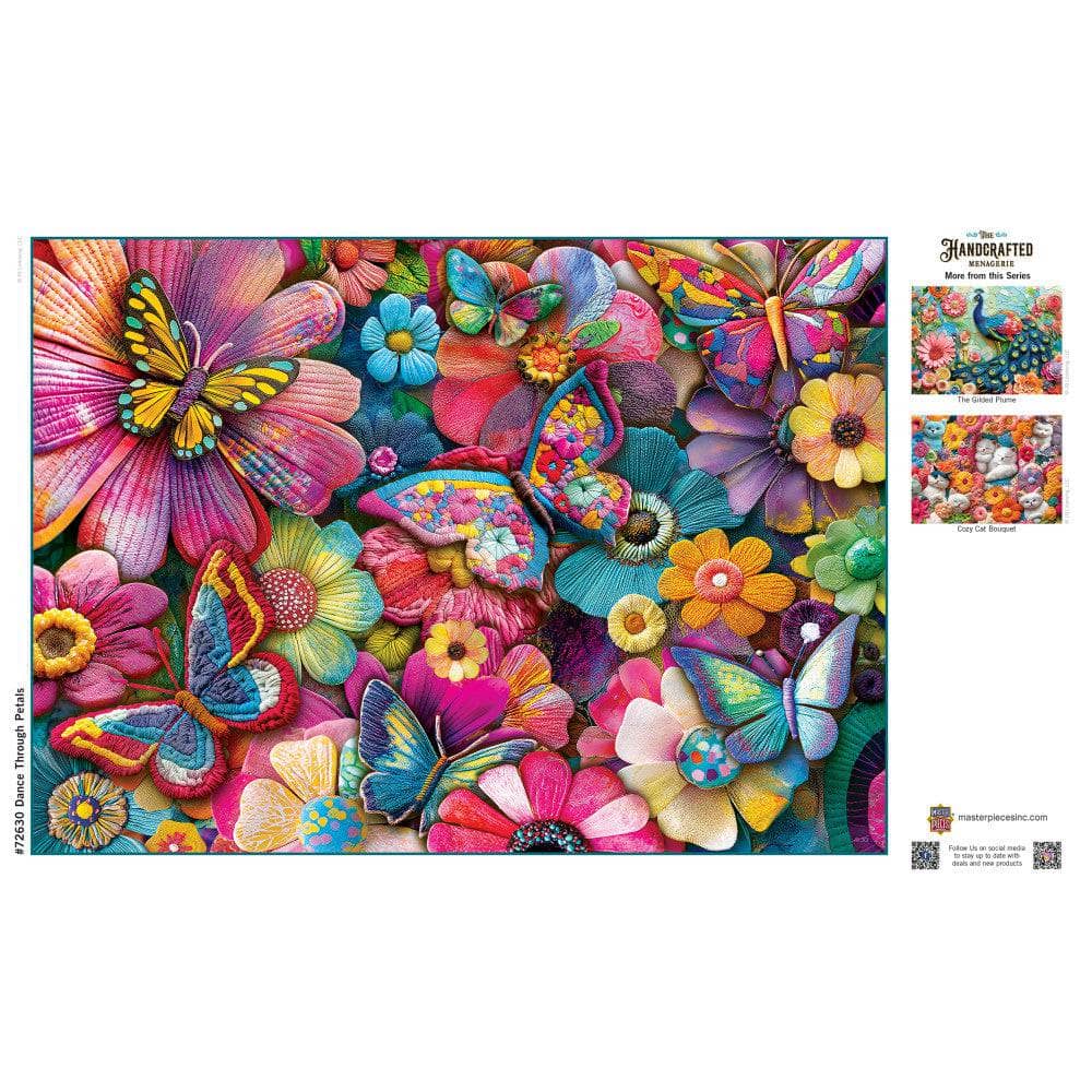 Handcrafted Menagerie - Dance Through Petals 1000 Piece Jigsaw Puzzle - Image 4