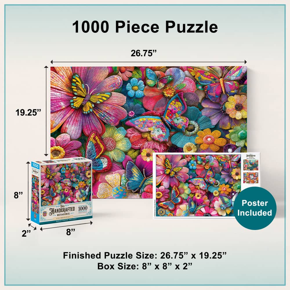 Handcrafted Menagerie - Dance Through Petals 1000 Piece Jigsaw Puzzle - Image 5