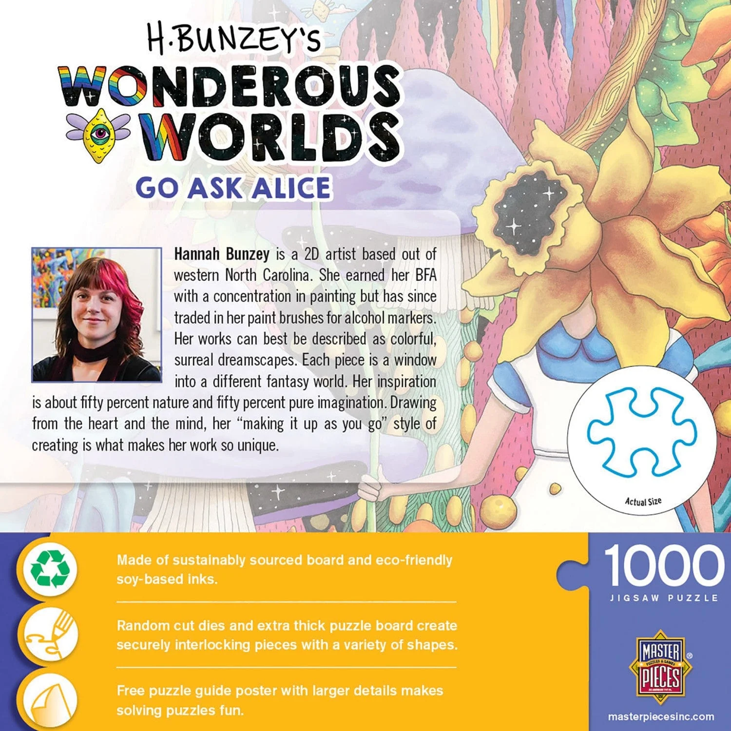 Wonderous Worlds - Go Ask Alice 1000 Piece Jigsaw Puzzle - Image 3