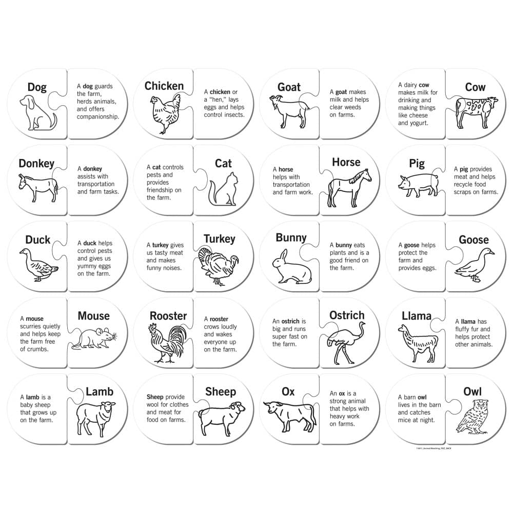Heads & Tails On the Farm Matching Jigsaw Puzzles - Image 4