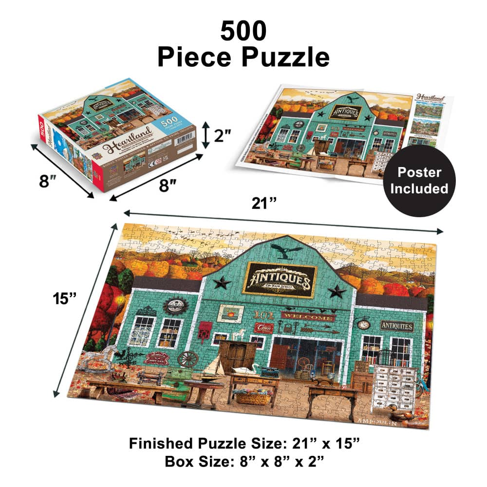 Heartland - Antiques on Main Street 500 Piece Jigsaw Puzzle - Image 5