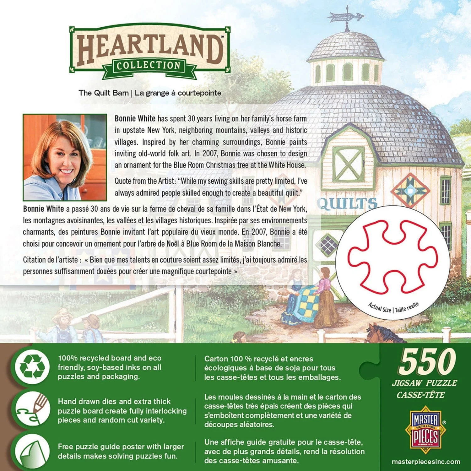 Heartland - The Quilt Barn 550 Piece Jigsaw Puzzle - Image 3