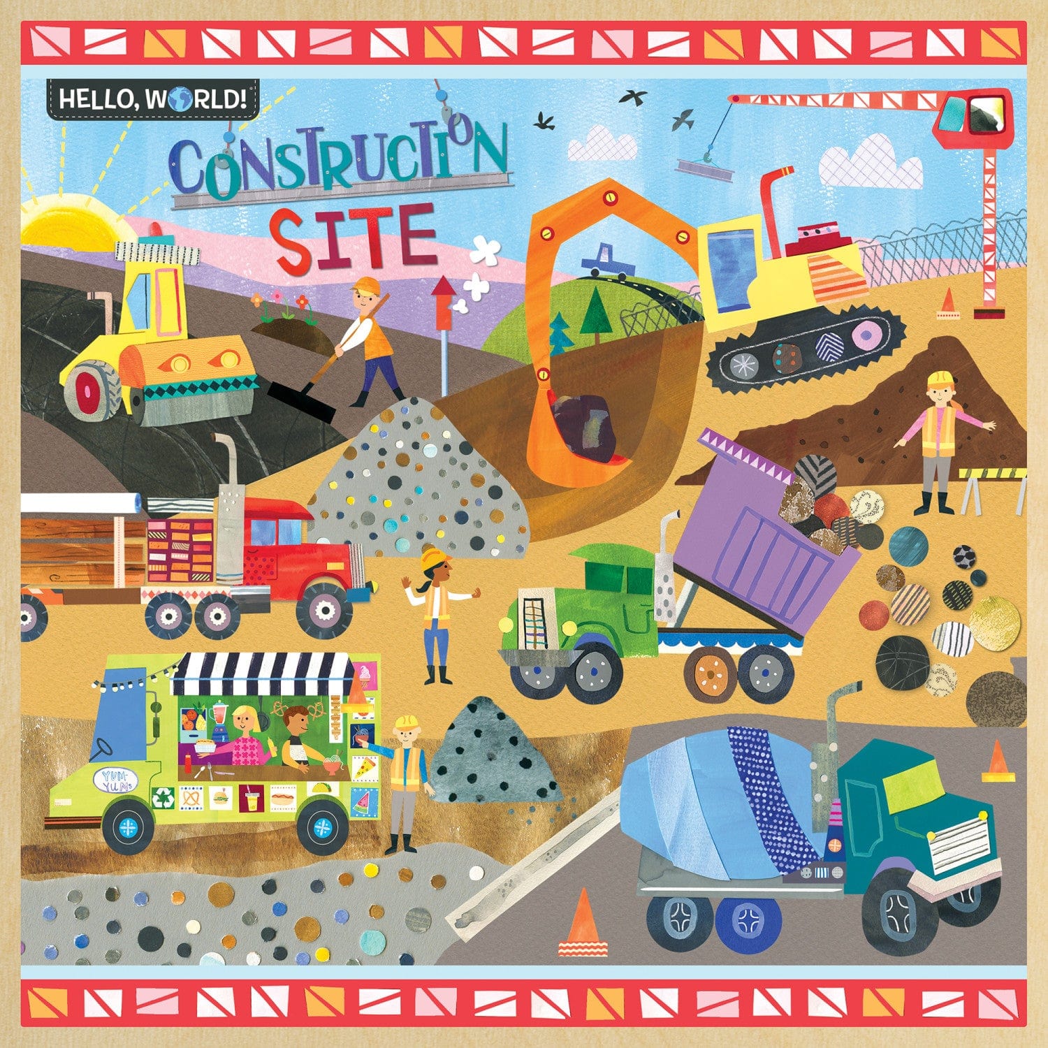 Hello, World! - Construction Site 48 Piece Wood Jigsaw Puzzle - Image 2