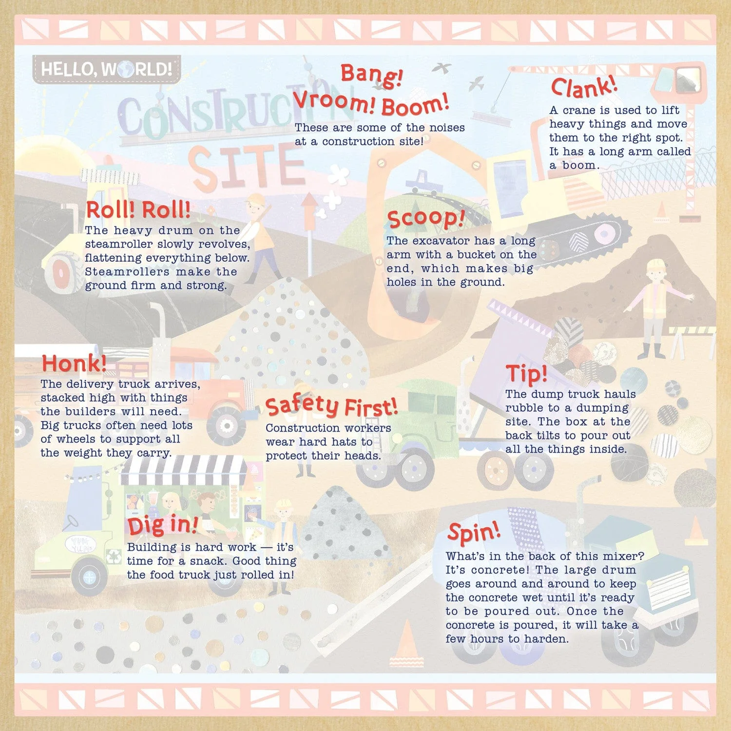 Hello, World! - Construction Site 48 Piece Wood Jigsaw Puzzle - Image 4