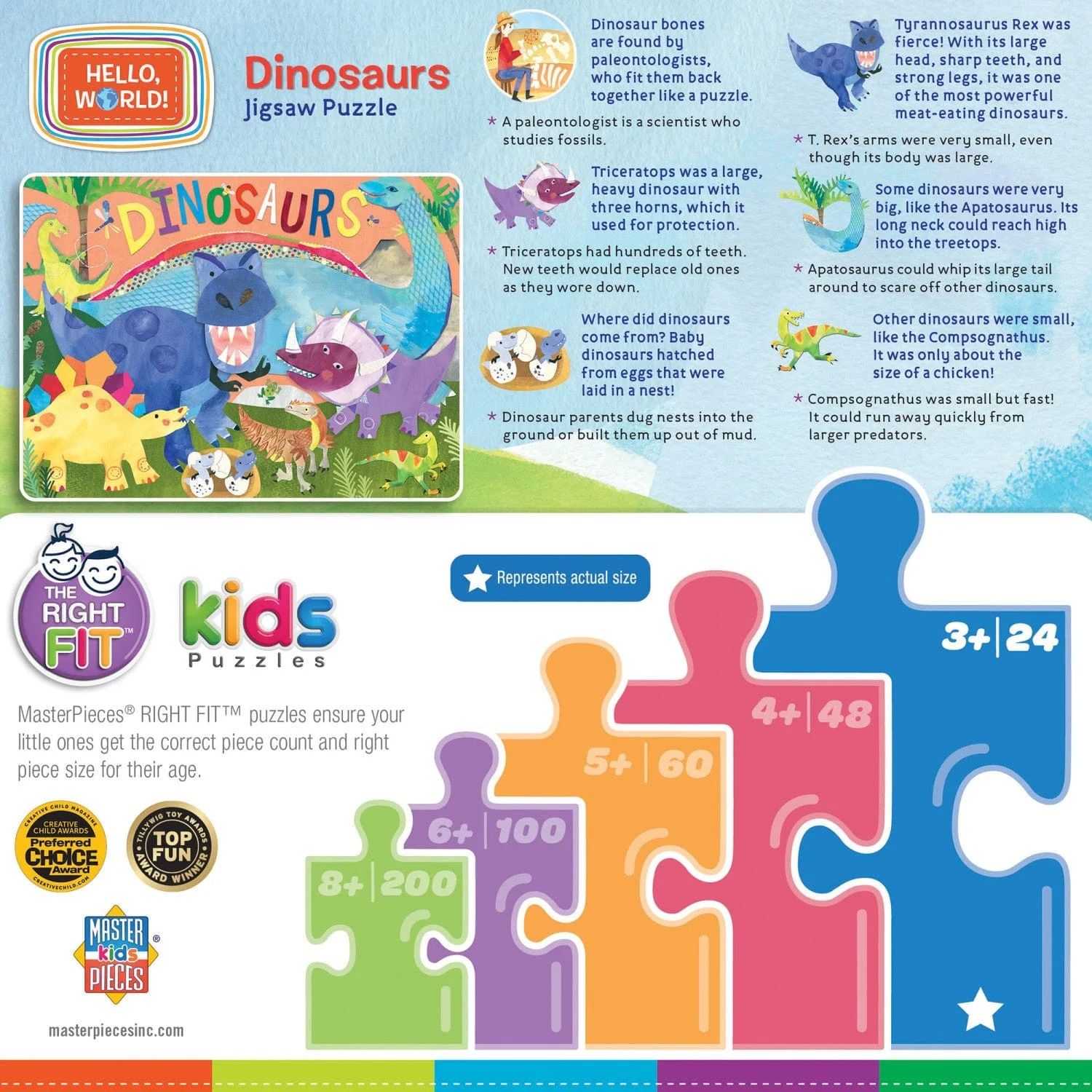 Hello, World! - Dinosaurs 24 Piece Jigsaw Puzzle - Image 3
