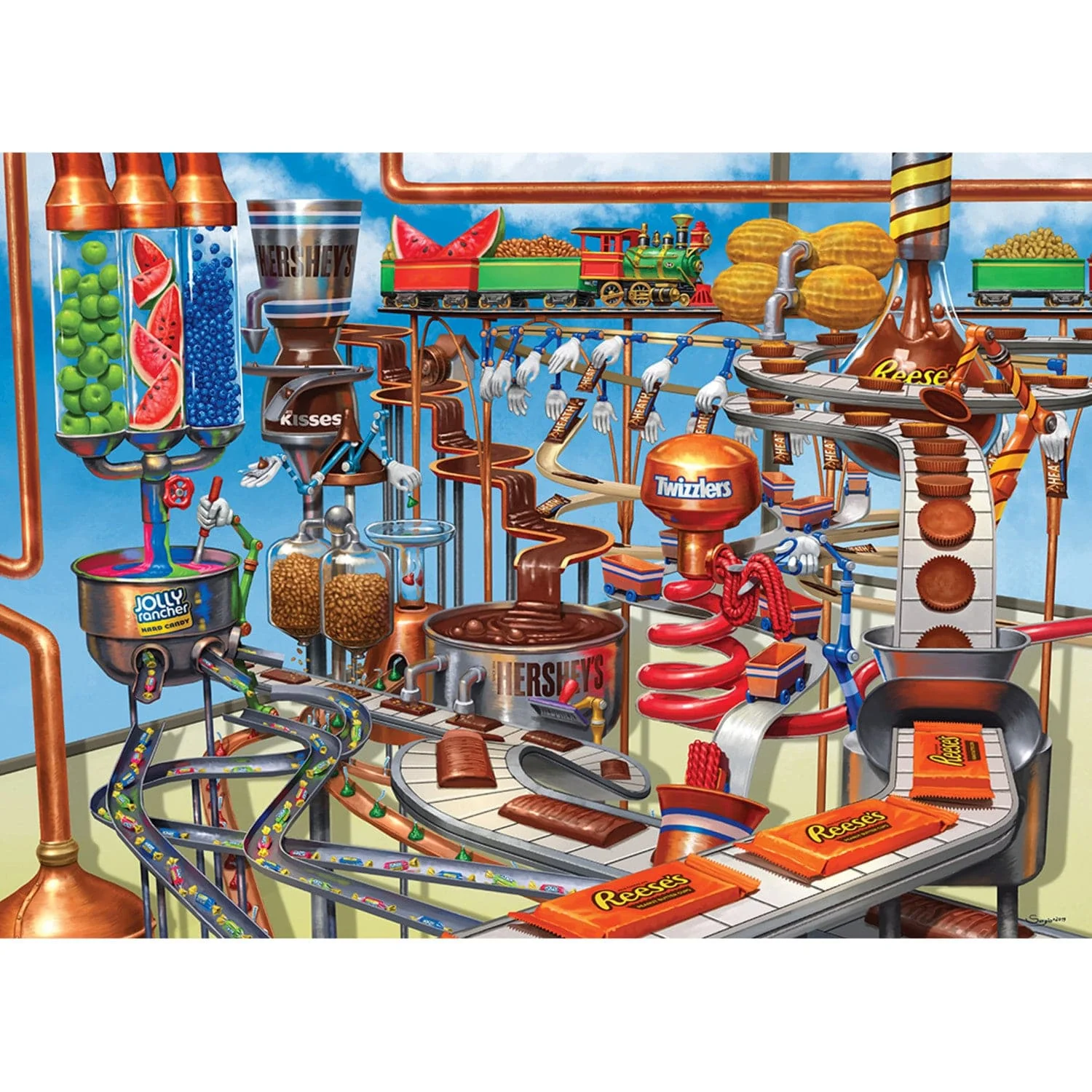 Hershey's Chocolate Factory - 1000 Piece Jigsaw Puzzle - Image 2