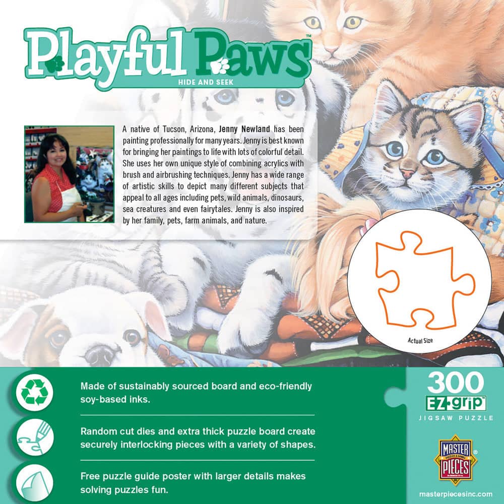 Playful Paws - Hide and Seek 300 Piece EZ Grip Jigsaw Puzzle - Image 3