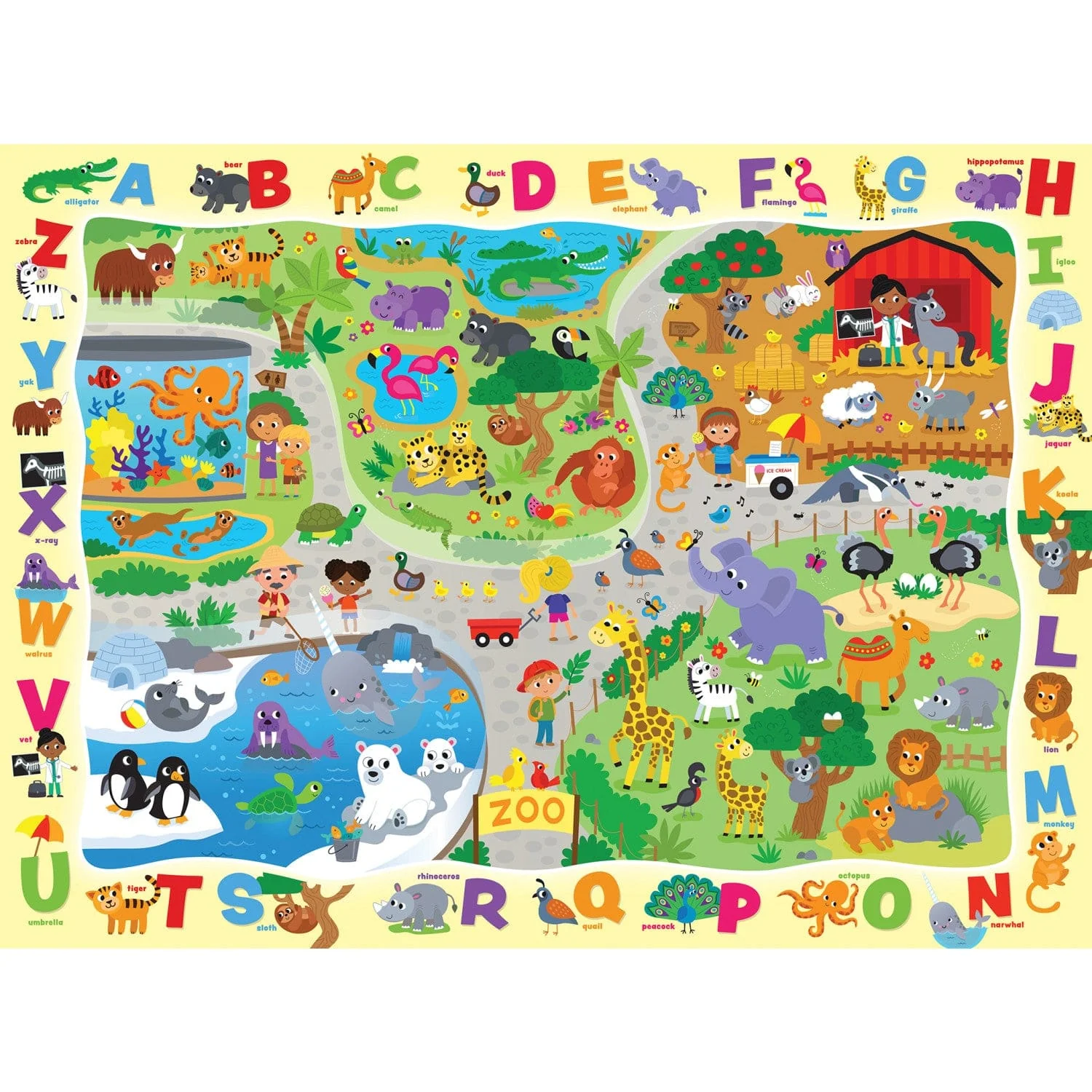 Hide & Seek - Alphabet at the Zoo 48 Piece Jigsaw Puzzle - Image 2