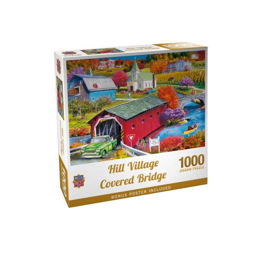 Hill Village Covered Bridge - Jigsaw Puzzle - Image 2