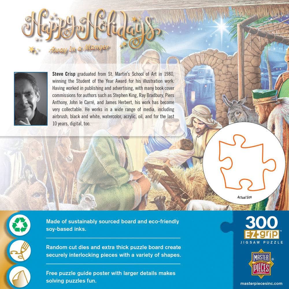 Happy Holidays - Away in a Manger 300 Piece EZ Grip Jigsaw Puzzle - Image 3