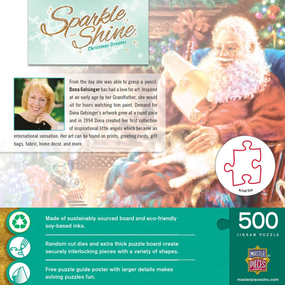 Sparkle & Shine - Christmas Dreams 500 Piece Glitter Jigsaw Puzzle - Image 3