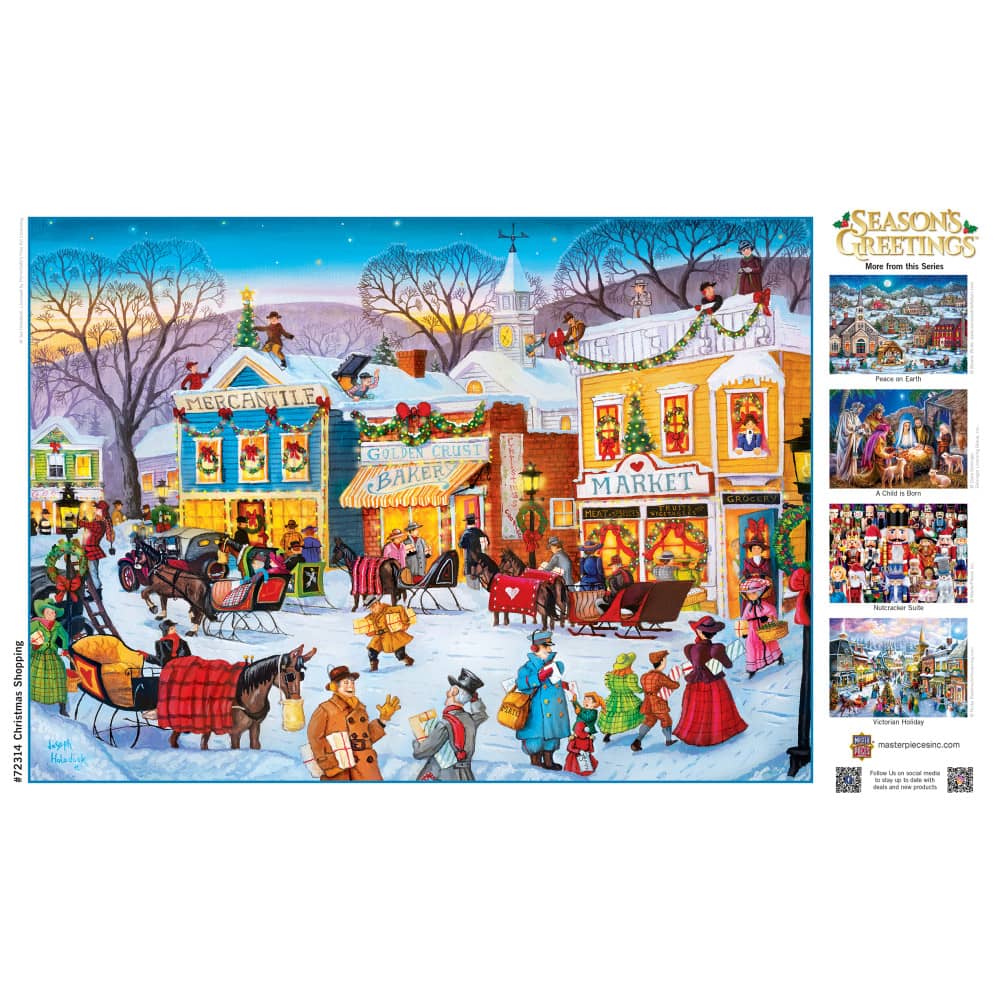 Season's Greetings - Christmas Shopping 1000 Piece Jigsaw Puzzle - Image 4