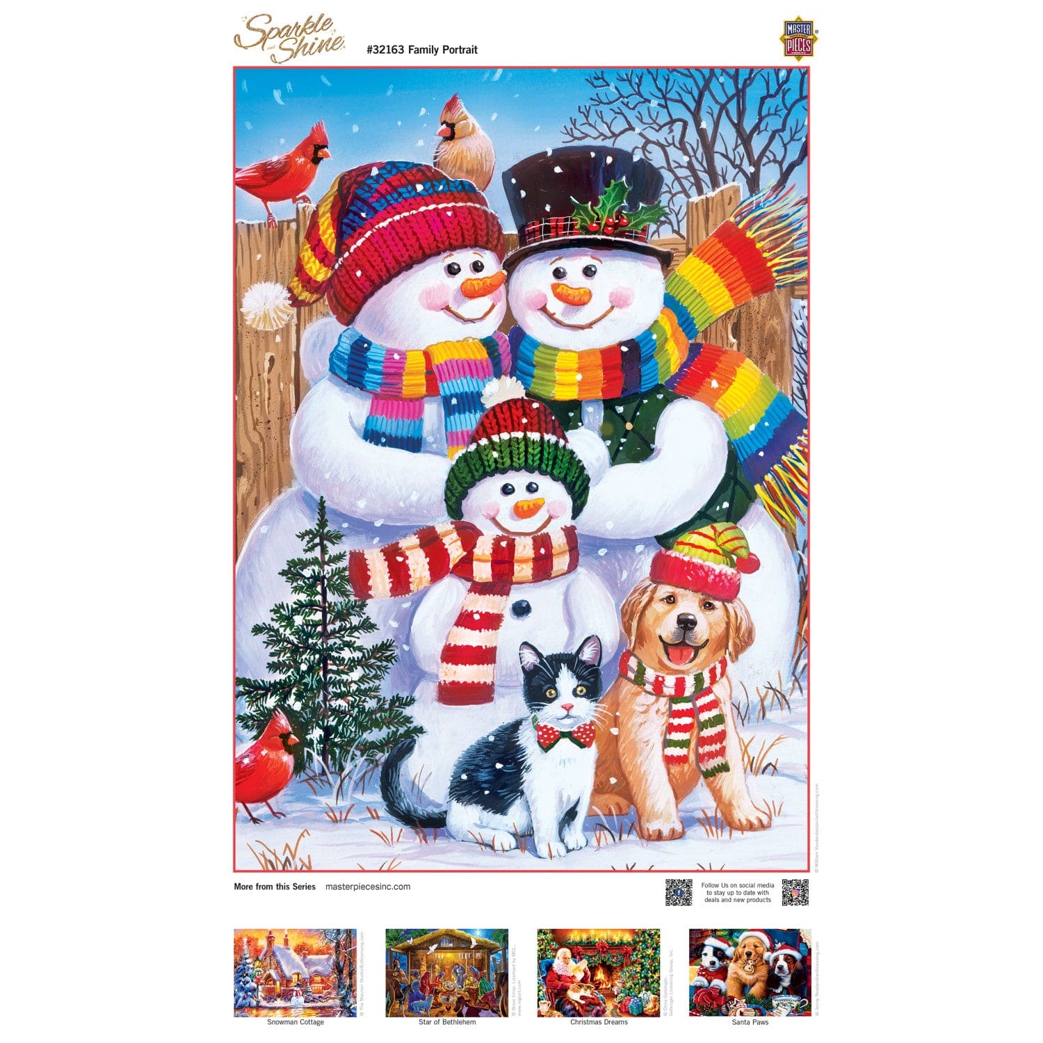 Sparkle & Shine - Family Portrait 500 Piece Glitter Jigsaw Puzzle - Image 4