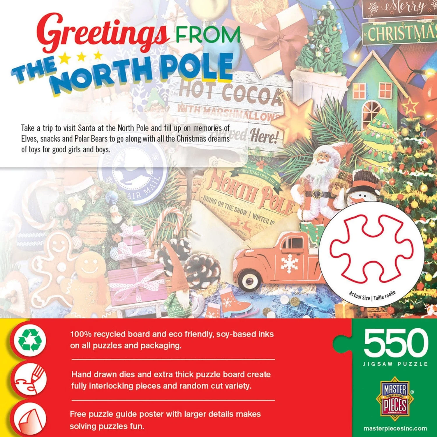 Greetings From The North Pole - 550 Piece Jigsaw Puzzle - Image 3