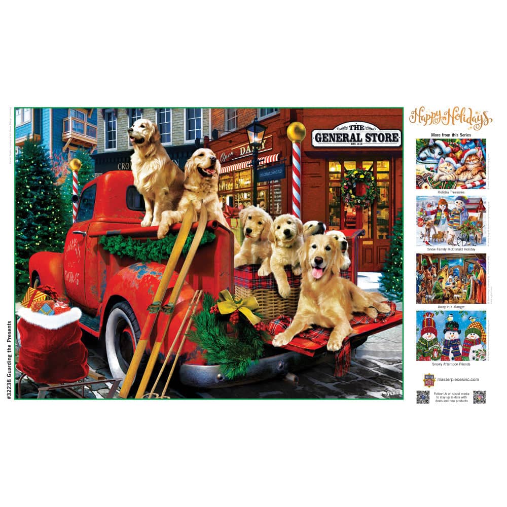 Happy Holidays - Guarding the Presents 300 Piece EZ Grip Jigsaw Puzzle - Image 4