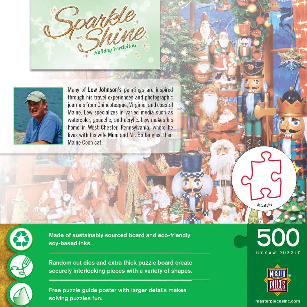 Sparkle & Shine - Holiday Festivities 500 Piece Glitter Jigsaw Puzzle - Image 3